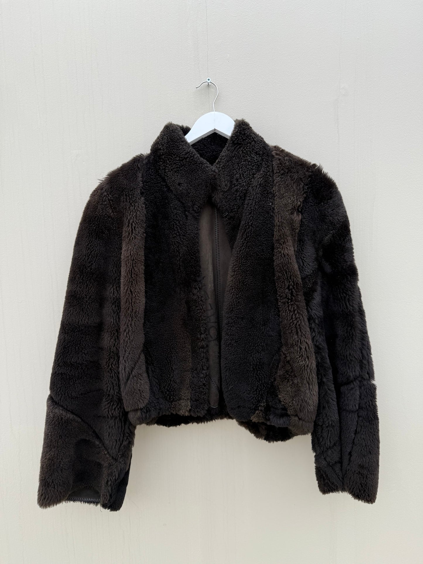 Re-made lammy coat reversible zwart shearling
