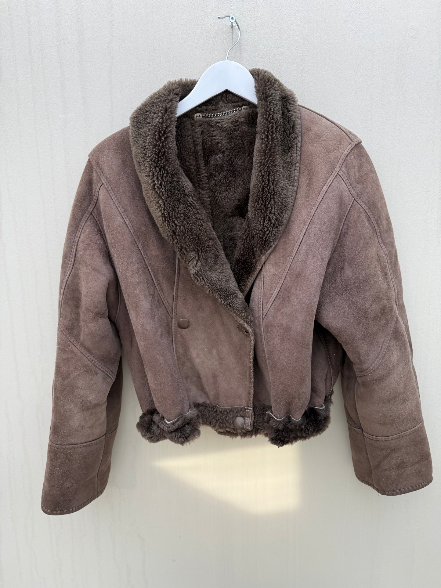 Vintage cropped lammy coat reversible maat S-L