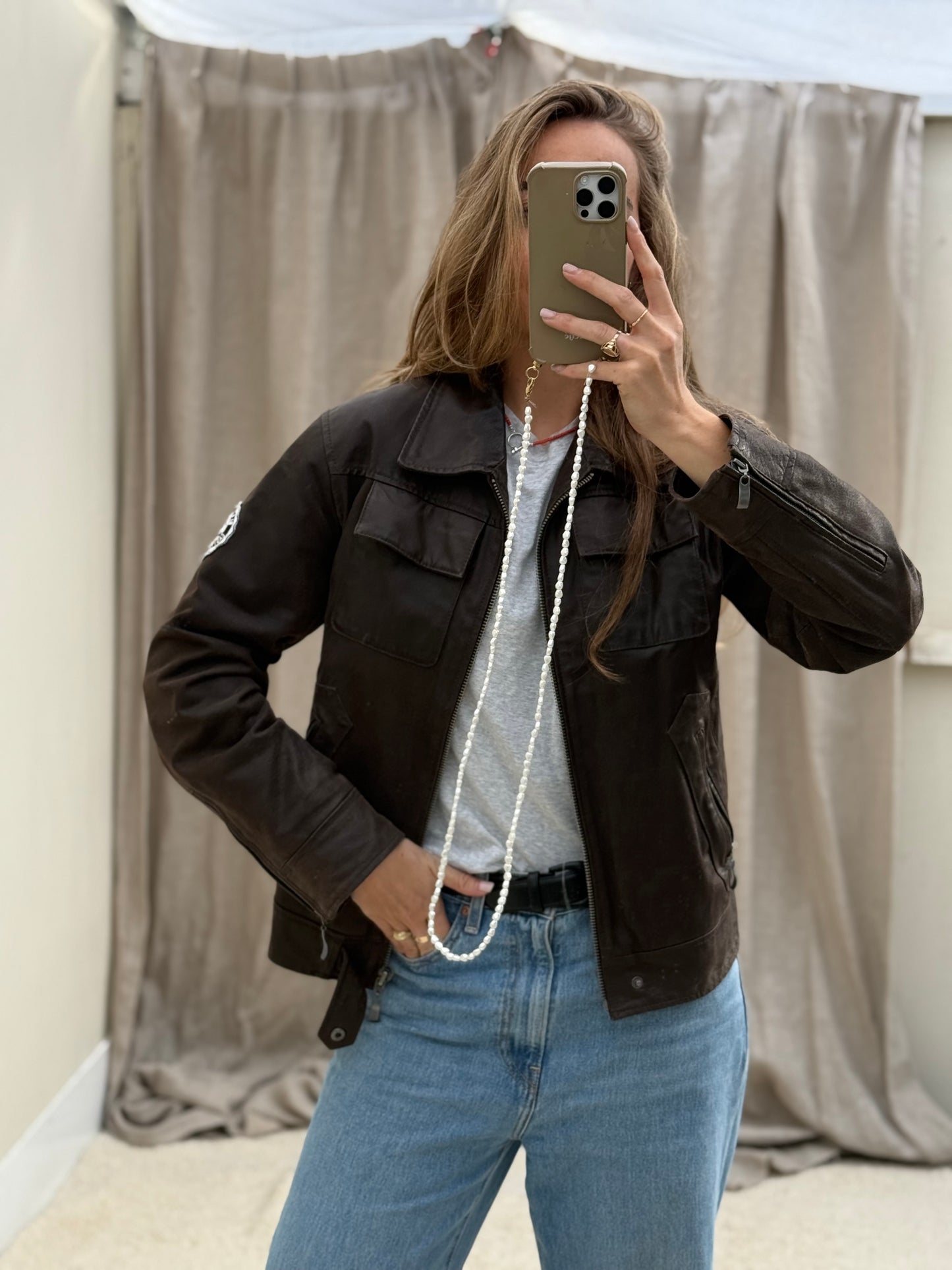 Pre-loved Rino & pelle leren jas biker model