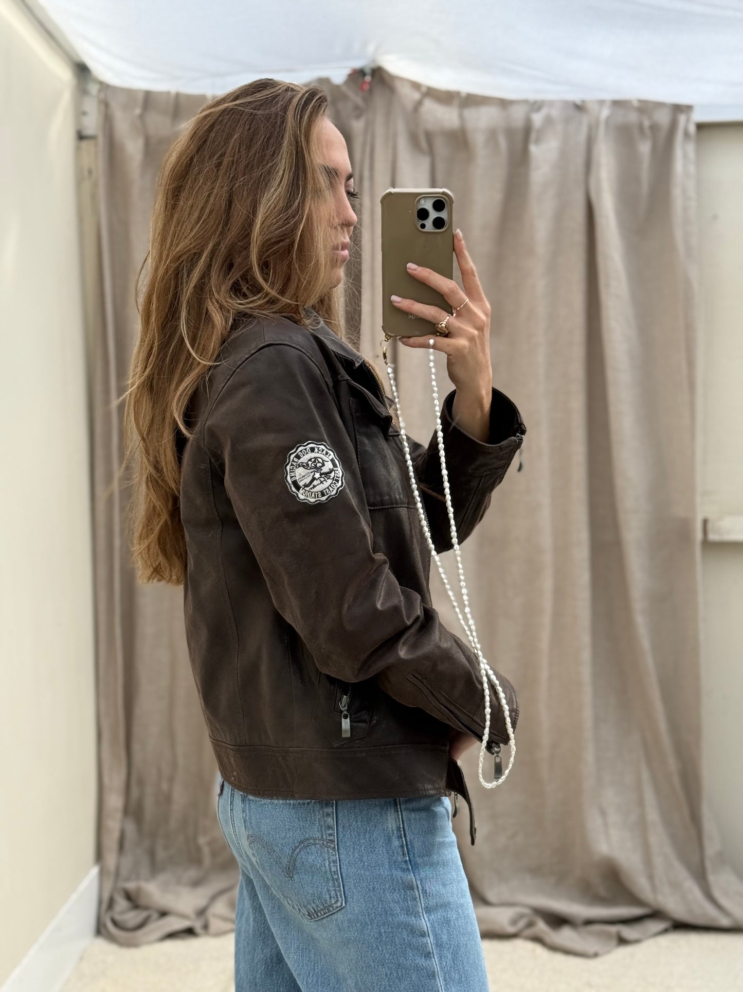 Pre-loved Rino & pelle leren jas biker model