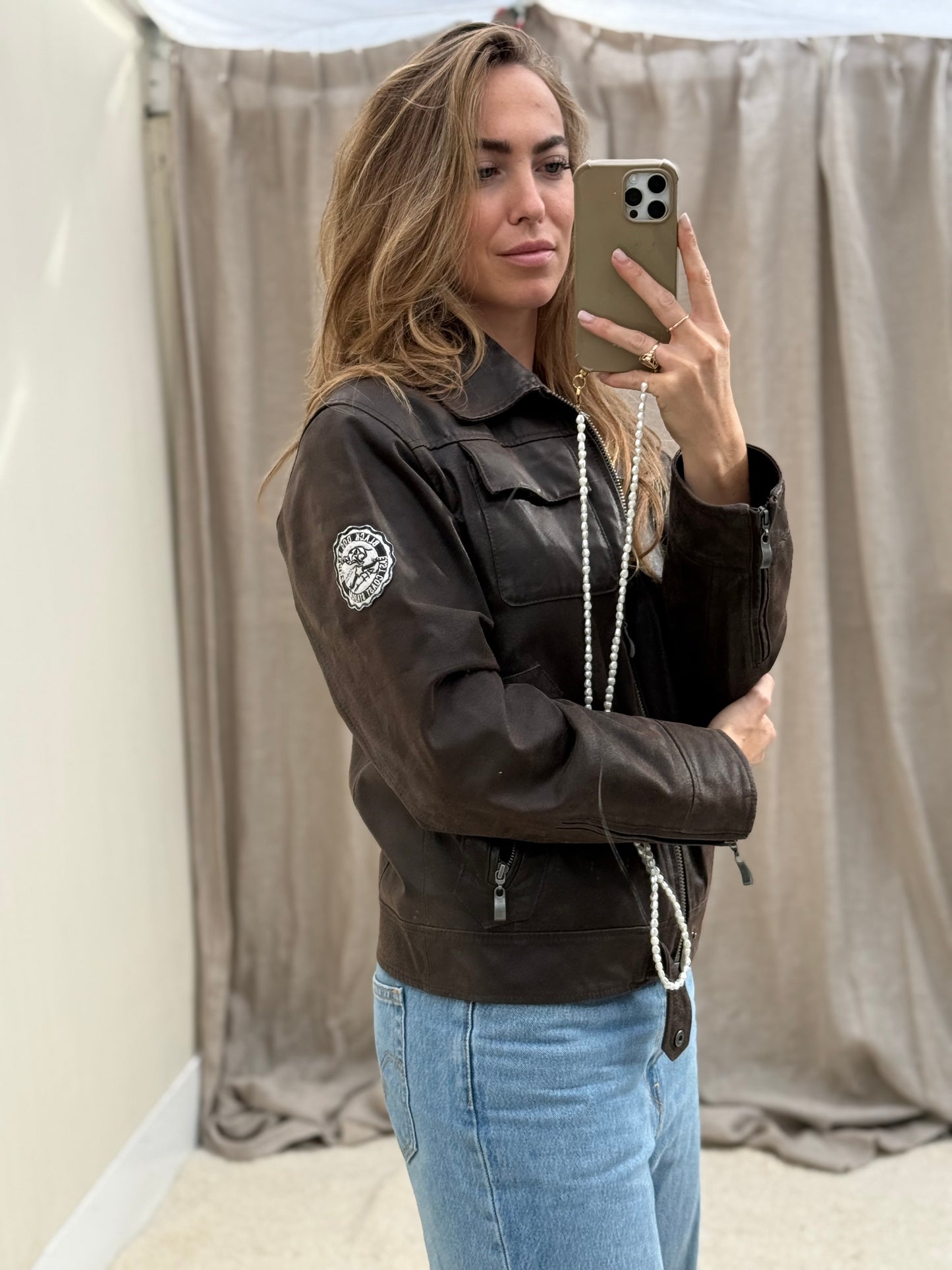 Pre-loved Rino & pelle leren jas biker model