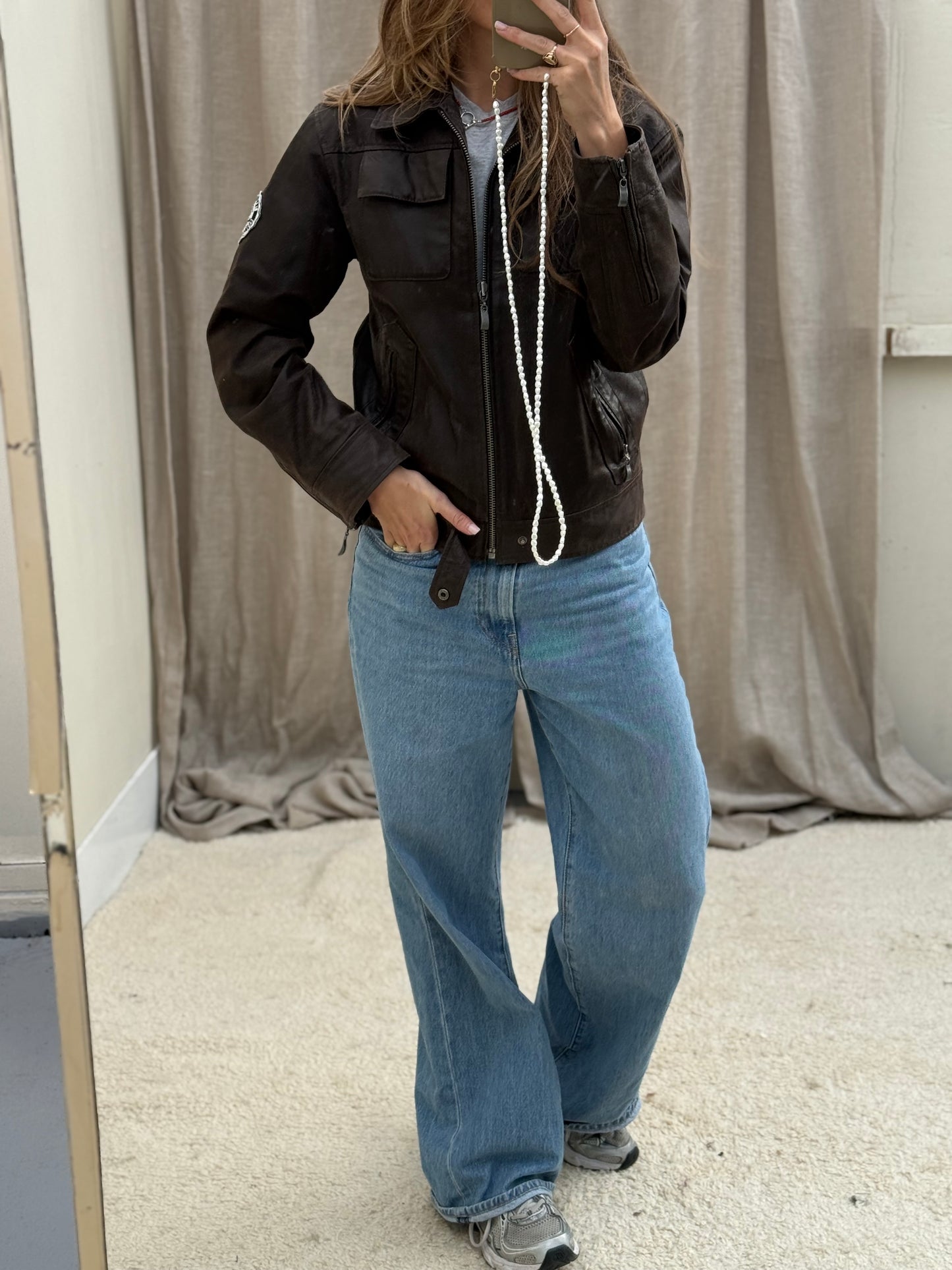 Pre-loved Rino & pelle leren jas biker model