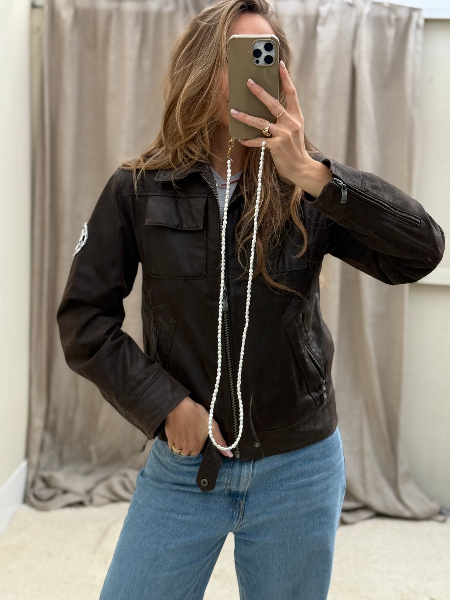 Pre-loved Rino & pelle leren jas biker model