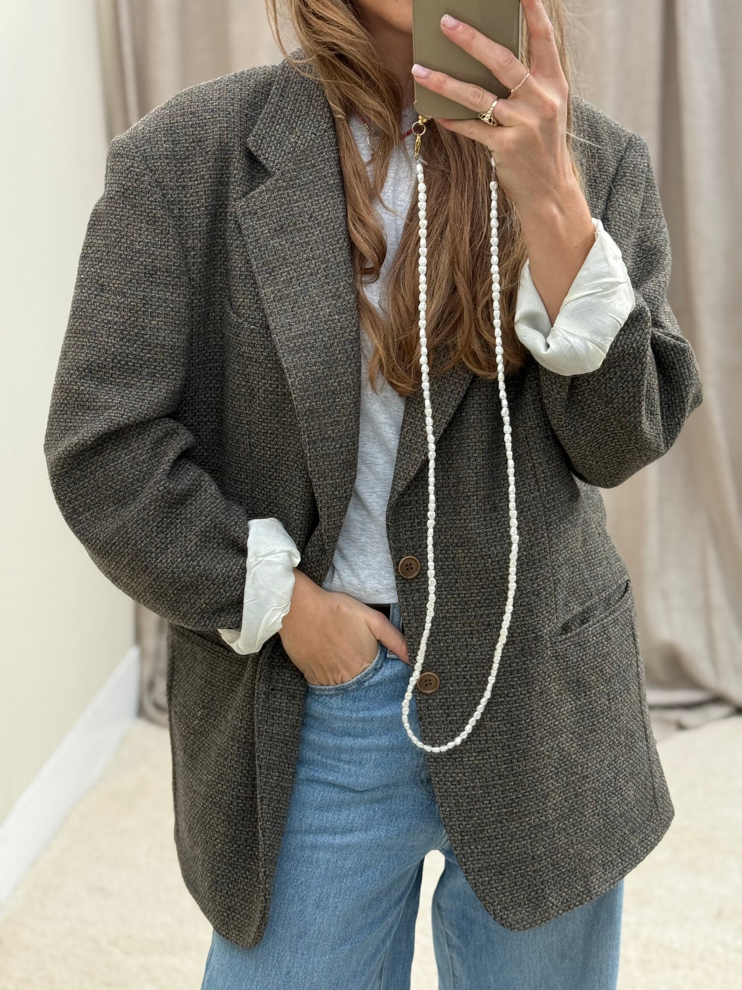 Vintage Missoni Blazer oversized fit XL groen/bruin