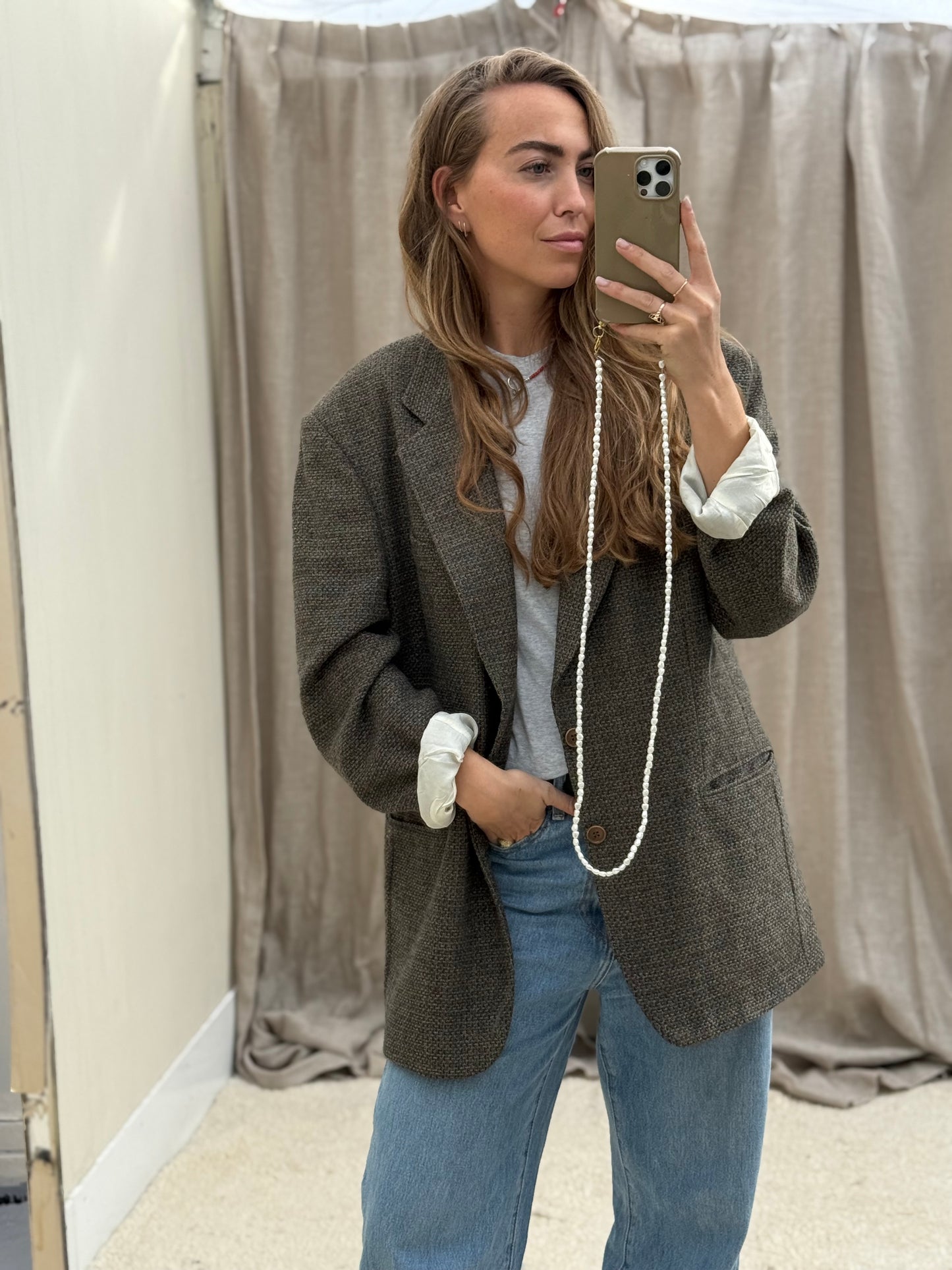 Vintage Missoni Blazer oversized fit XL groen/bruin