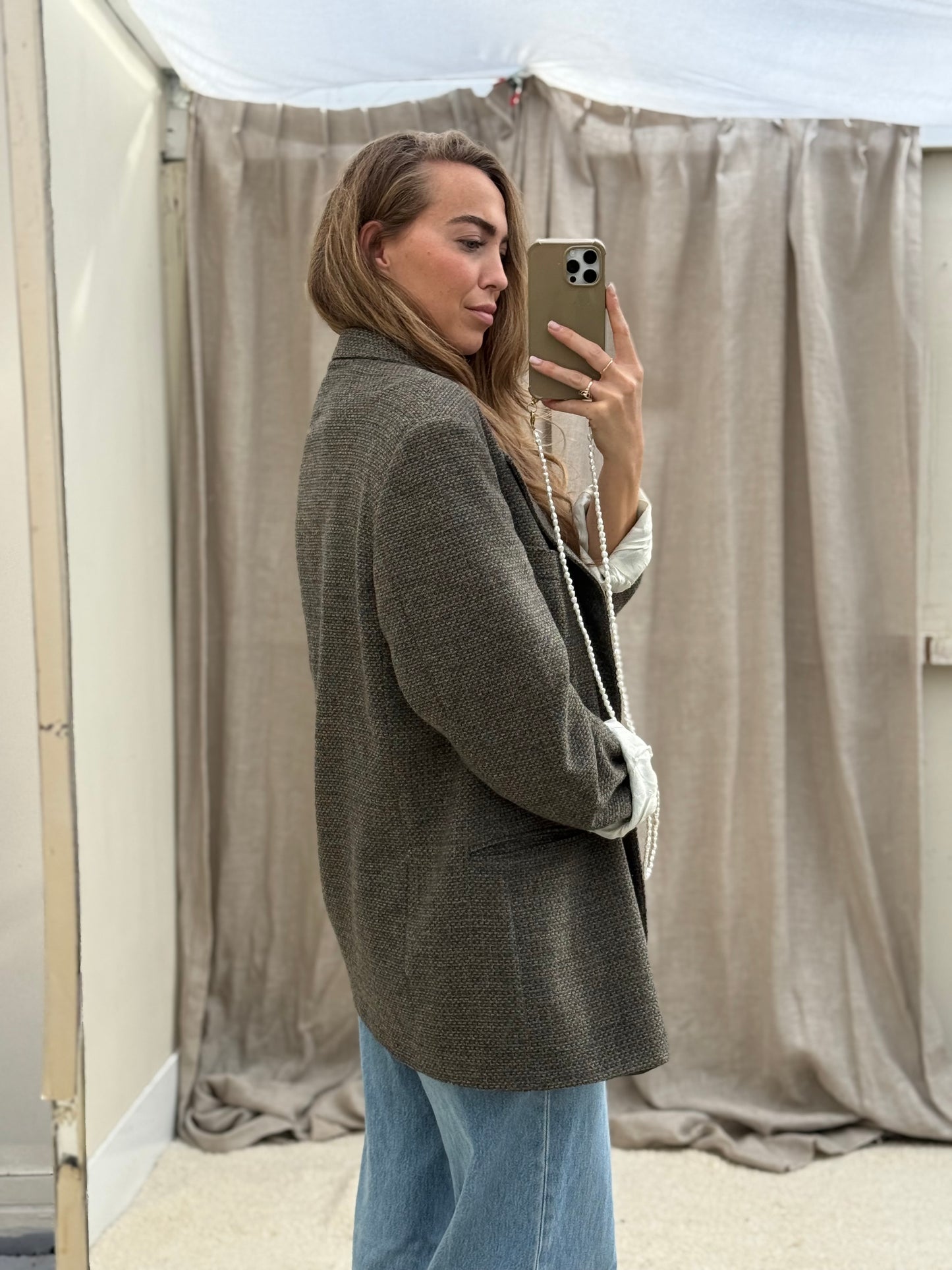 Vintage Missoni Blazer oversized fit XL groen/bruin