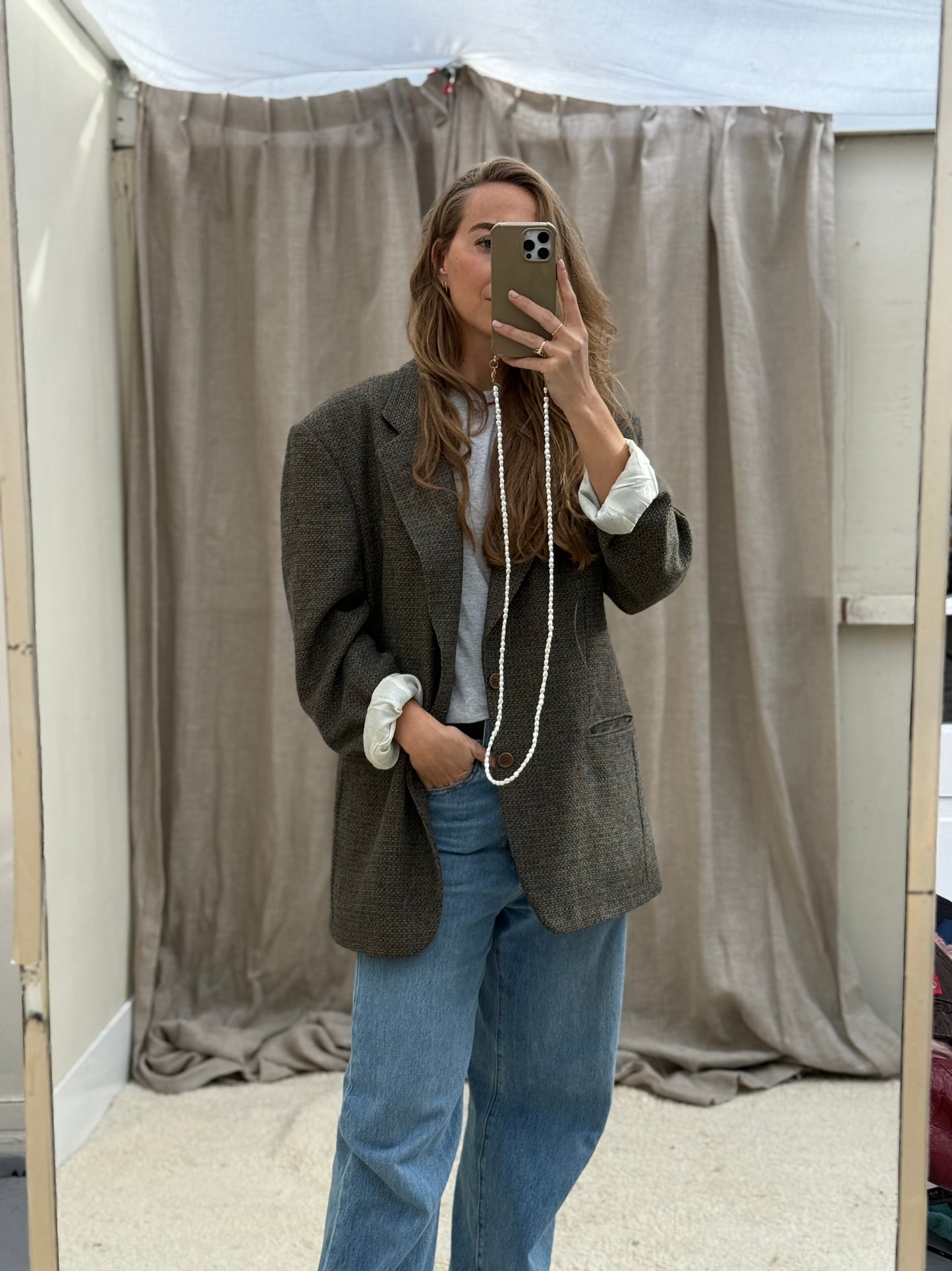 Vintage Missoni Blazer oversized fit XL groen/bruin