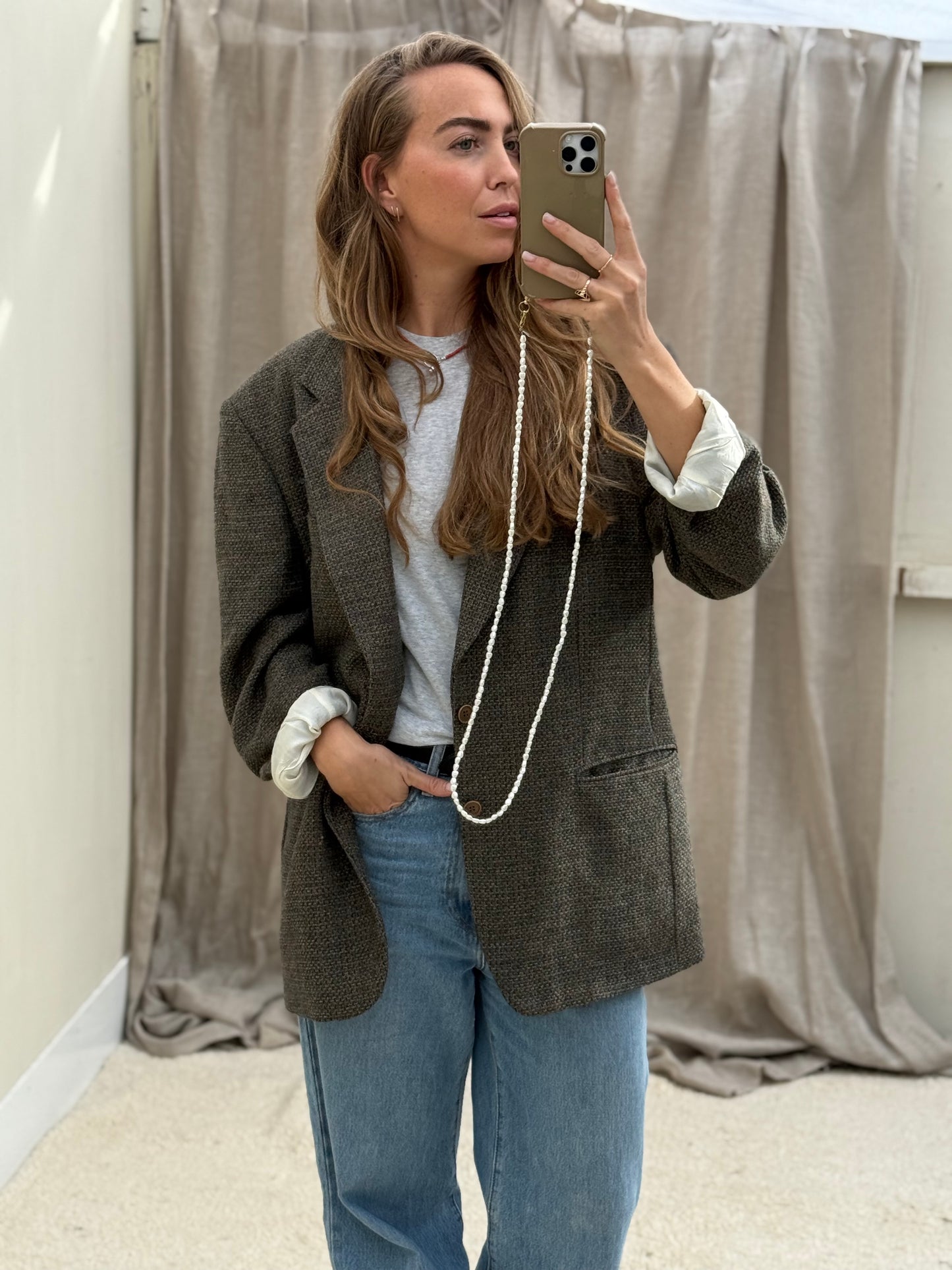 Vintage Missoni Blazer oversized fit XL groen/bruin