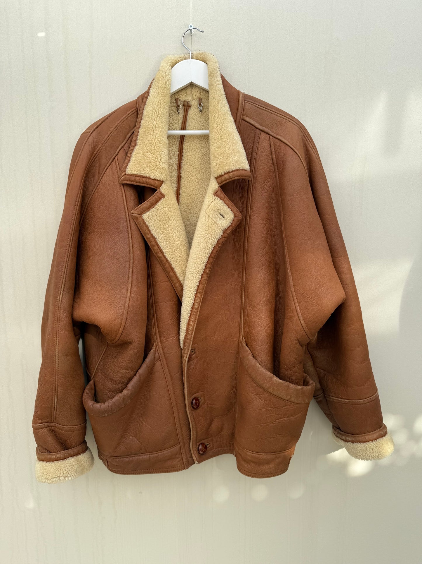Vintage shearling lammy coat unisex maat 52 XL