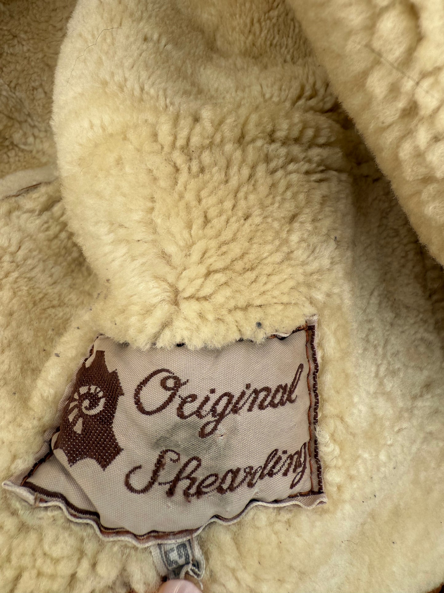 Vintage shearling lammy coat unisex maat 52 XL