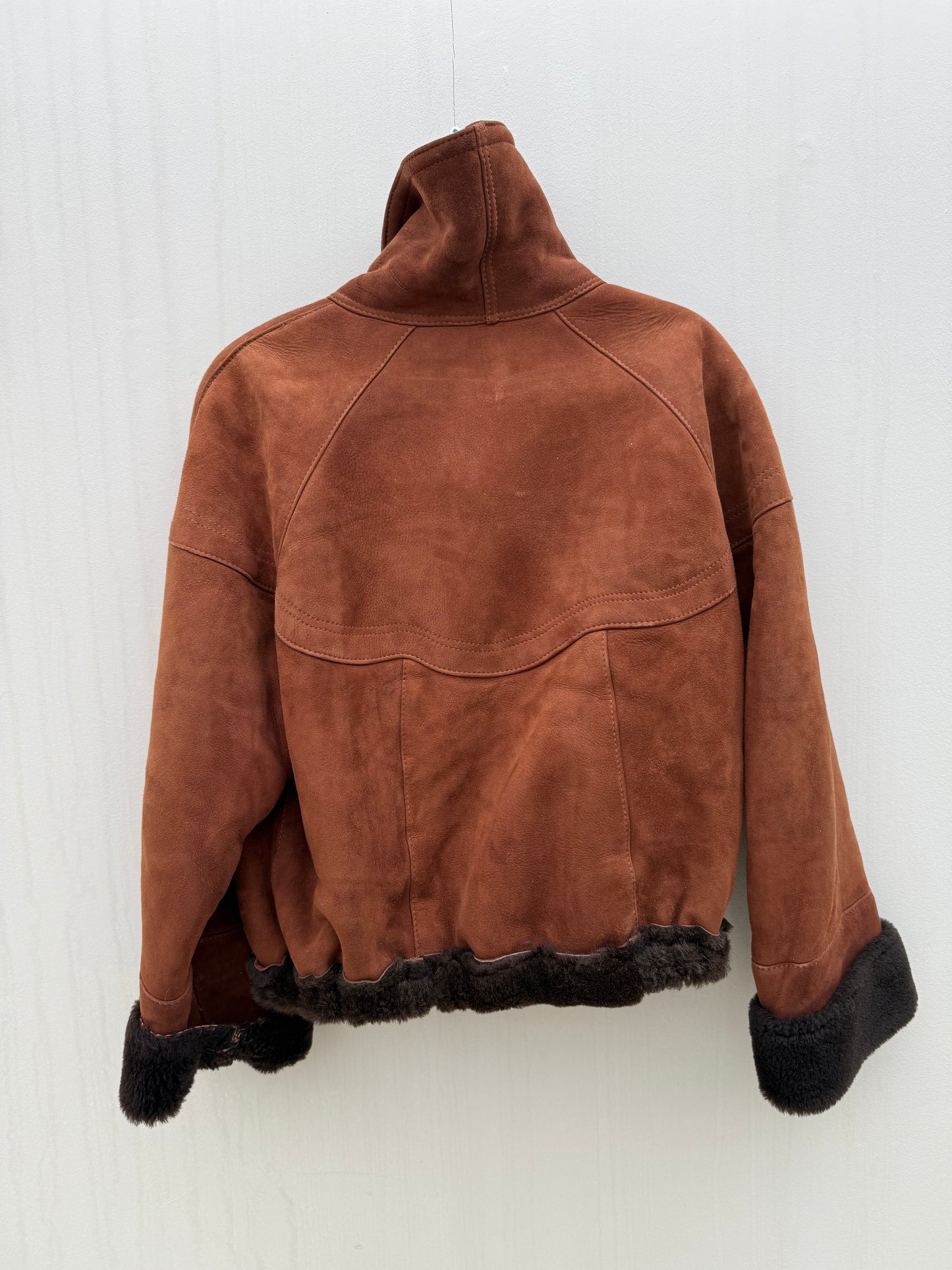 Vintage cropped lammy coat reversible bruin/terra