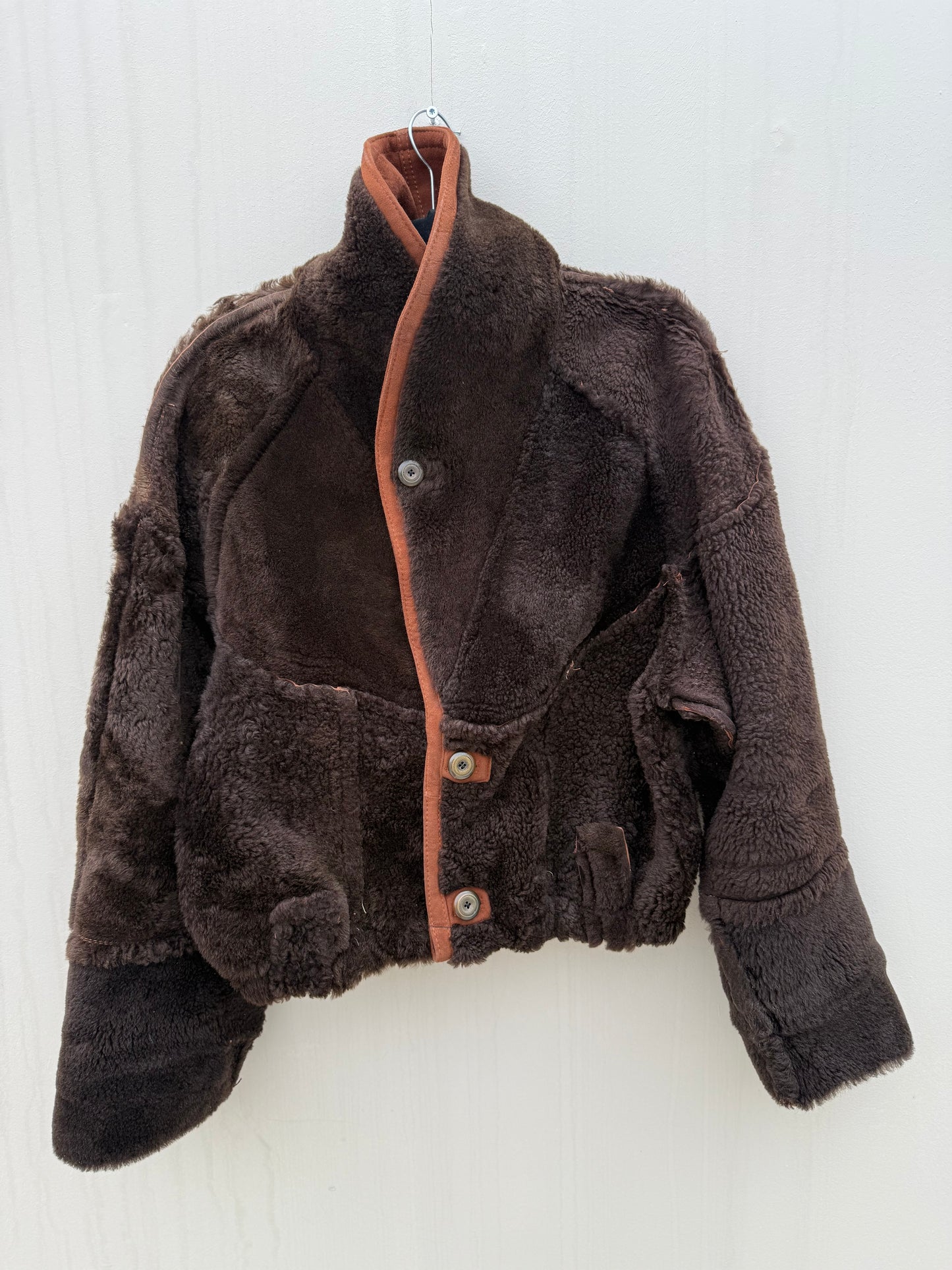 Vintage cropped lammy coat reversible bruin/terra