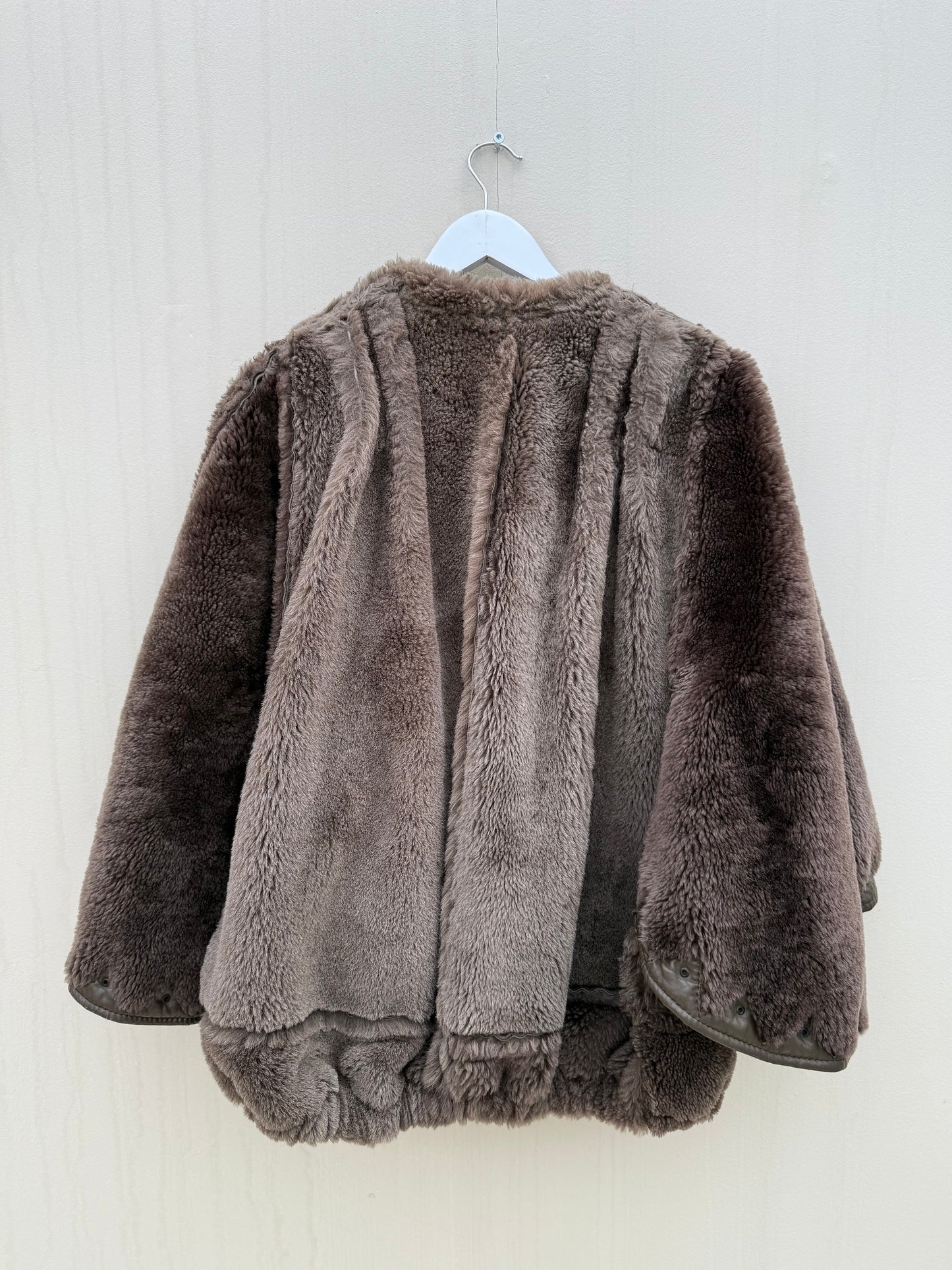 Cropped lammy vest coat vintage reversible one size