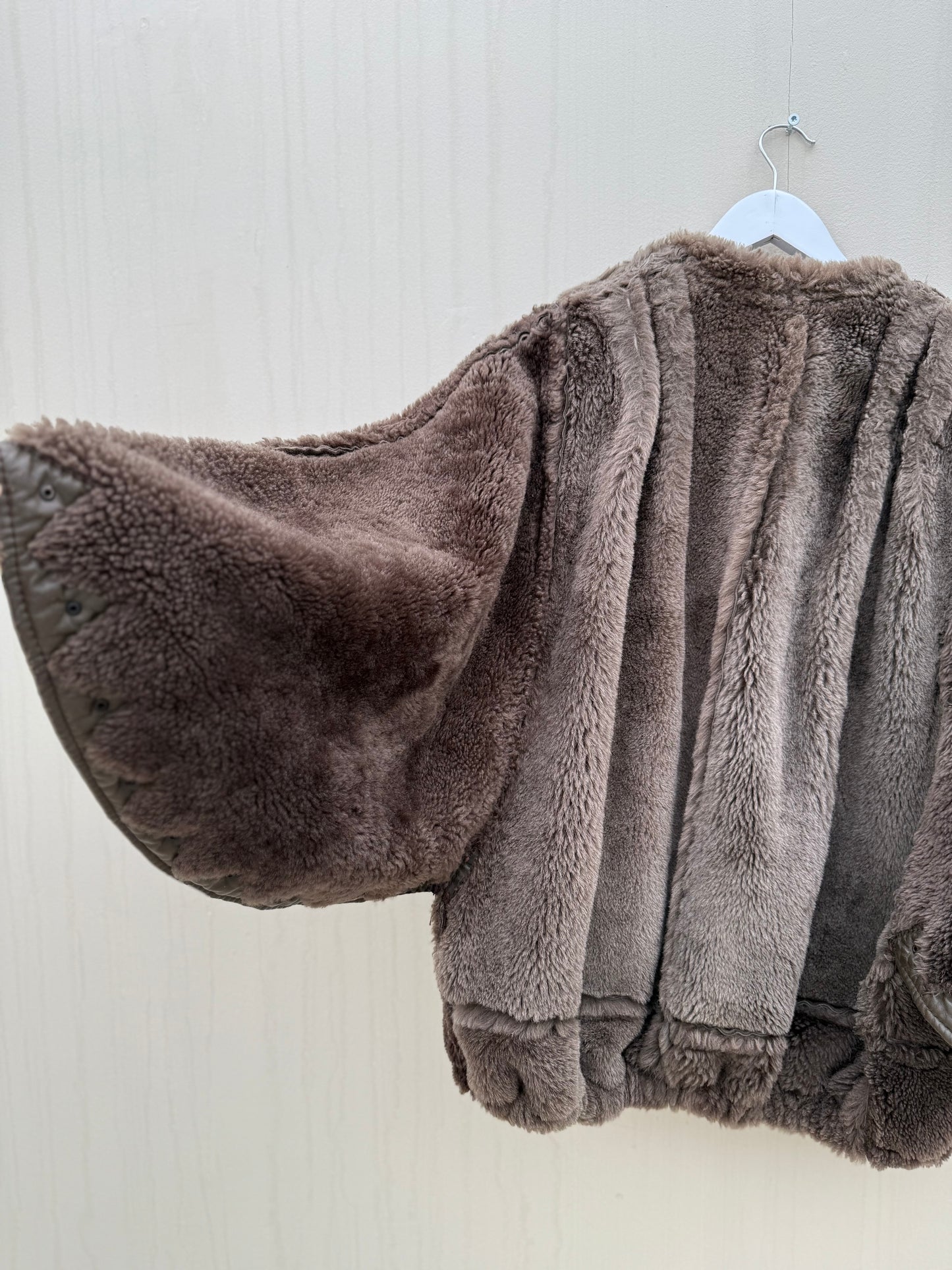 Cropped lammy vest coat vintage reversible one size