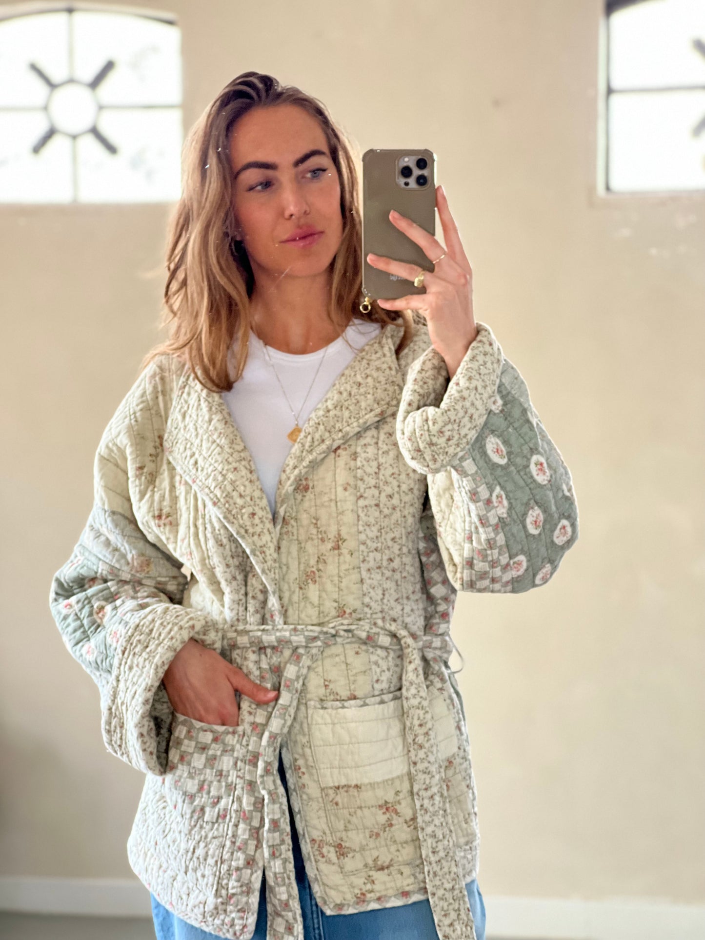 Handmade quilted blanket kimono cotton musthave unique One Size