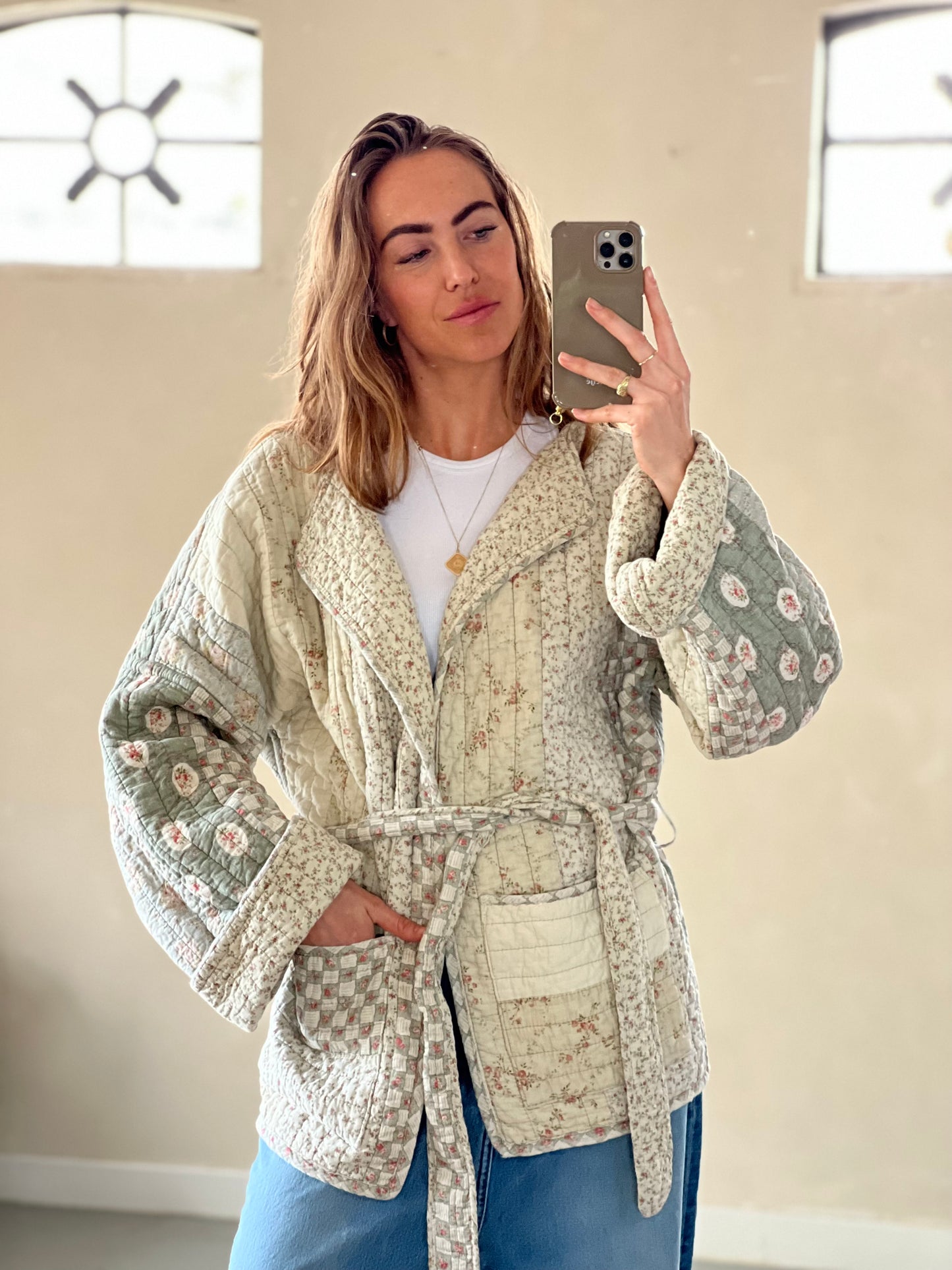 Handmade quilted blanket kimono cotton musthave unique One Size