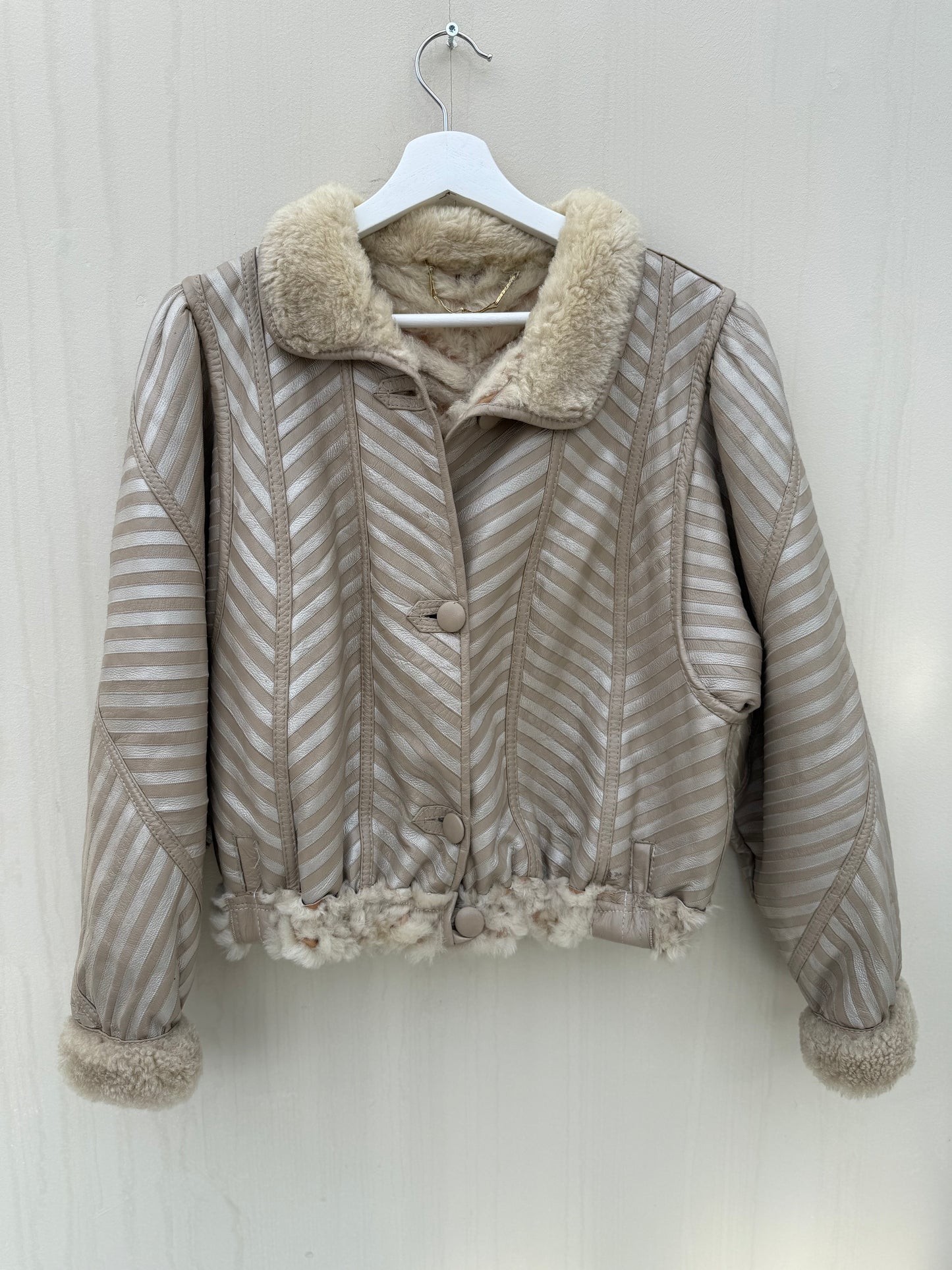 Re-made vintage lammy coat reversible shearling maat xs-m