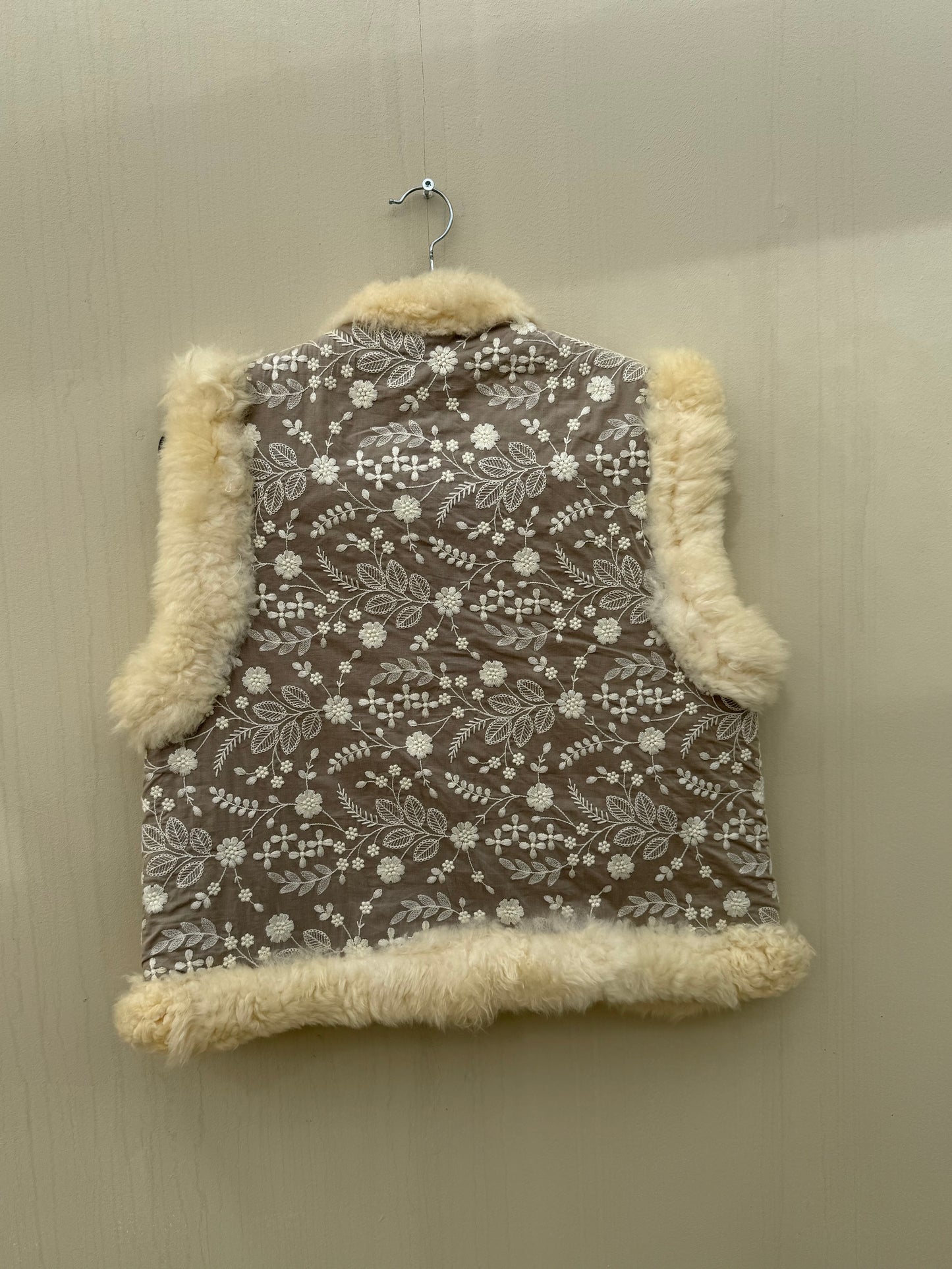 Vintage sheepskin waistcoat re-made maat s bohemien style