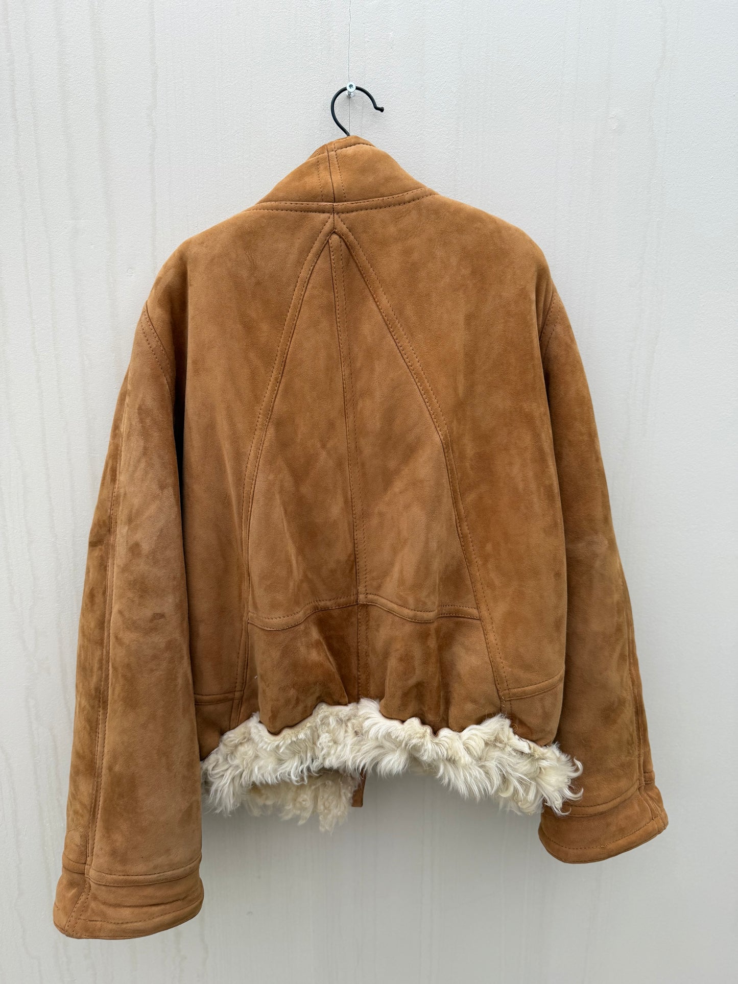 Vintage remade lammy coat reversible cropped model Olive Collectables