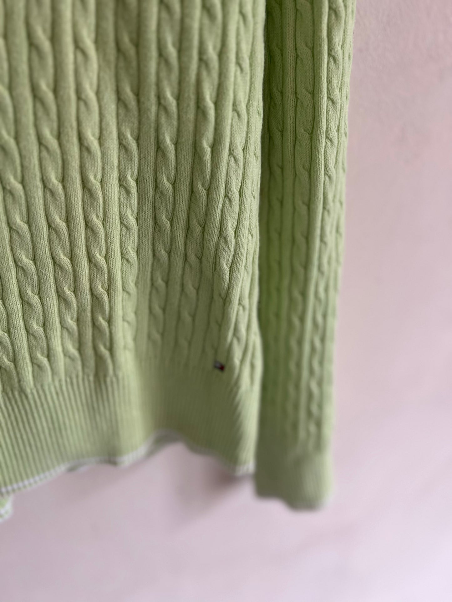 Preloved Appel groene Cardigan Tommy Hilfiger maat XL