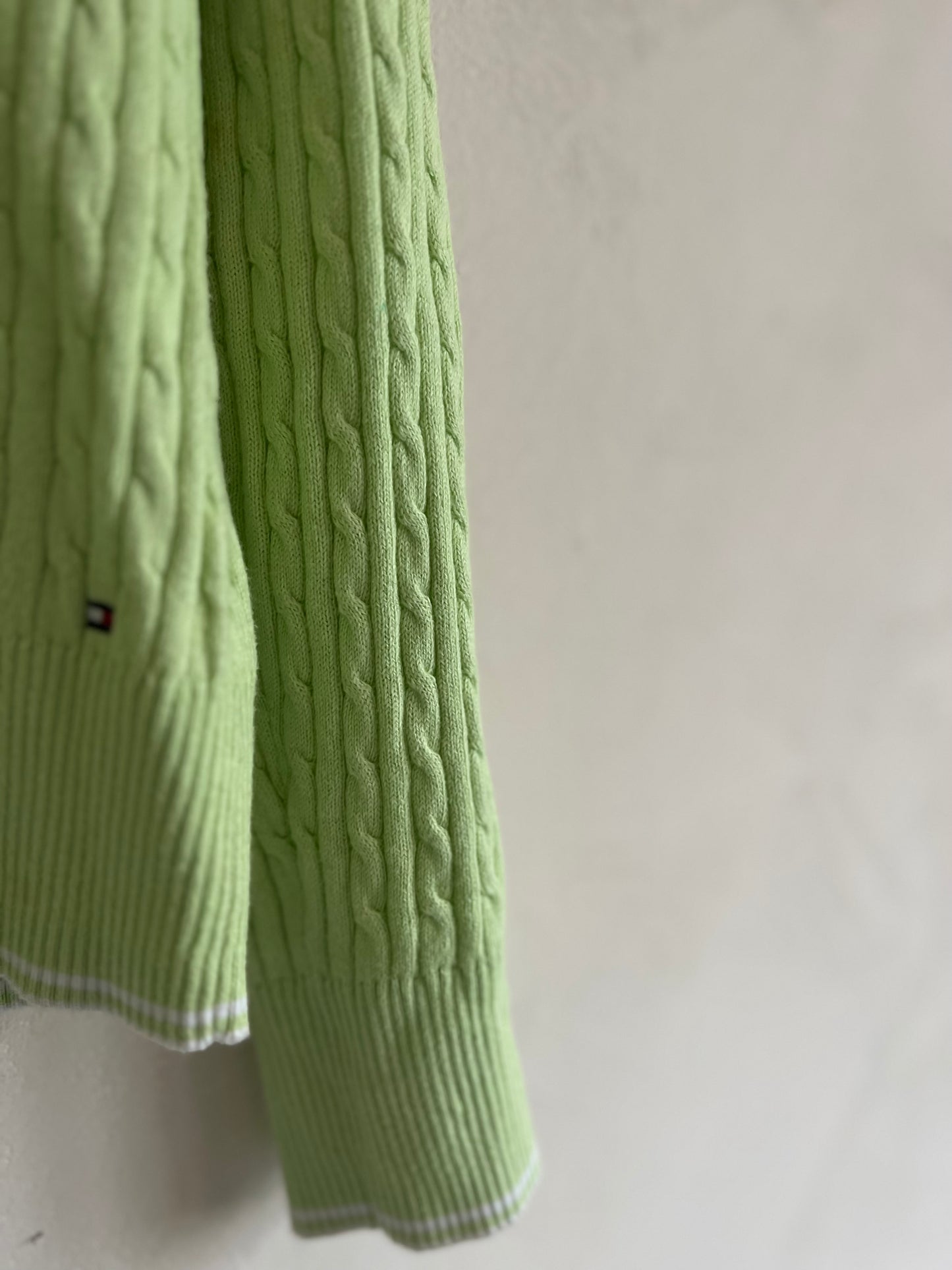 Preloved Appel groene Cardigan Tommy Hilfiger maat XL