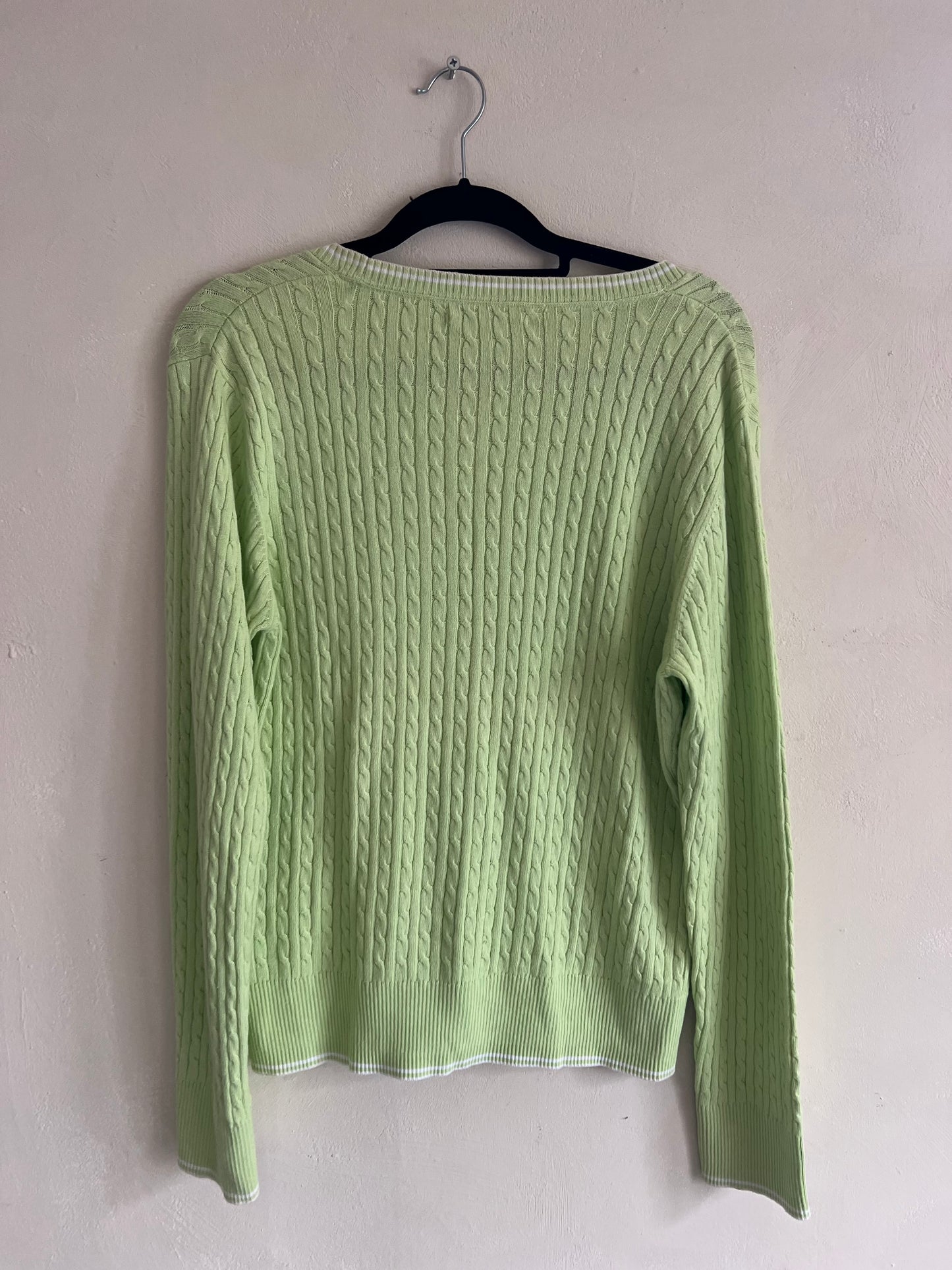 Preloved Appel groene Cardigan Tommy Hilfiger maat XL