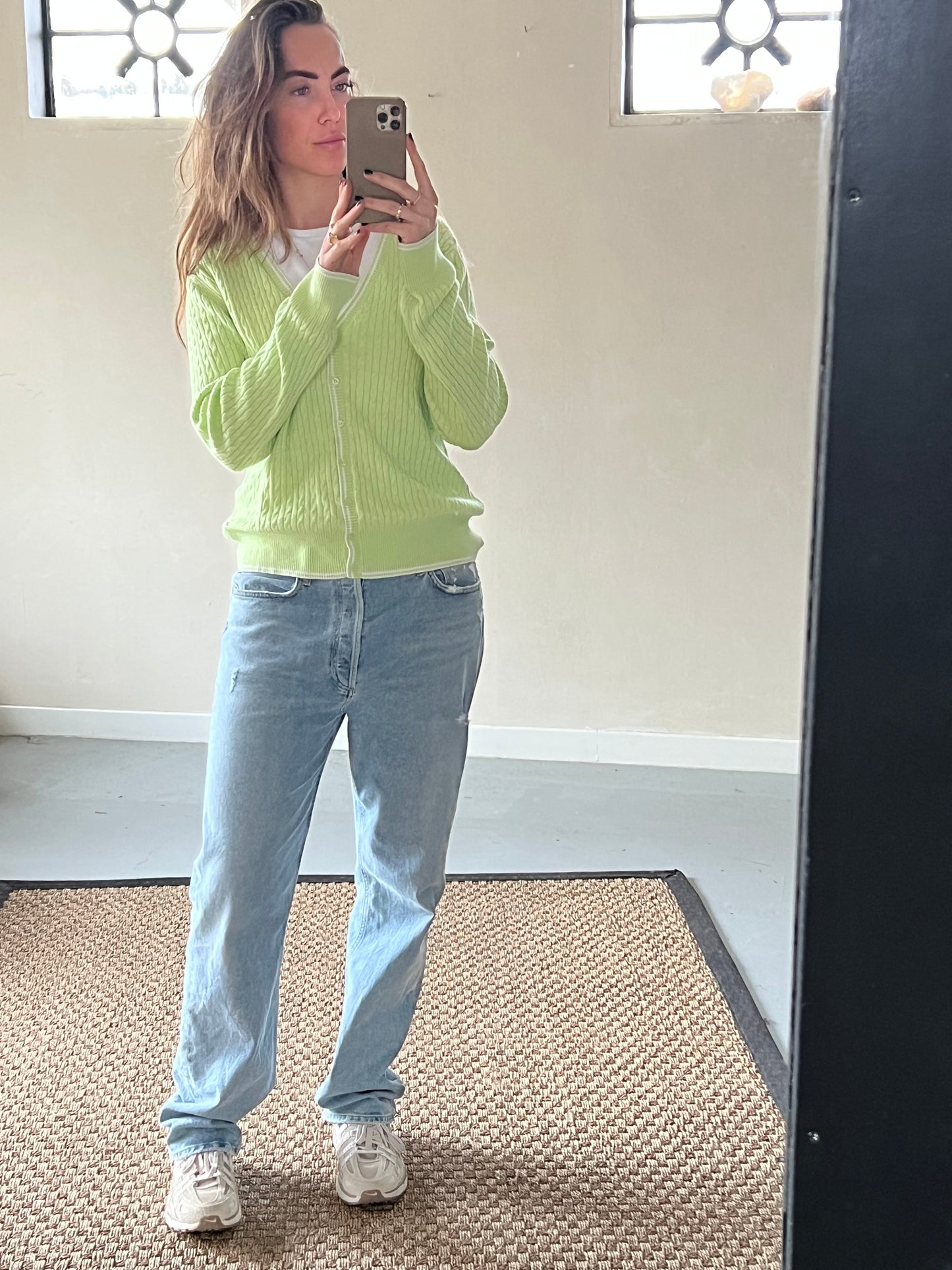 Preloved Appel groene Cardigan Tommy Hilfiger maat XL