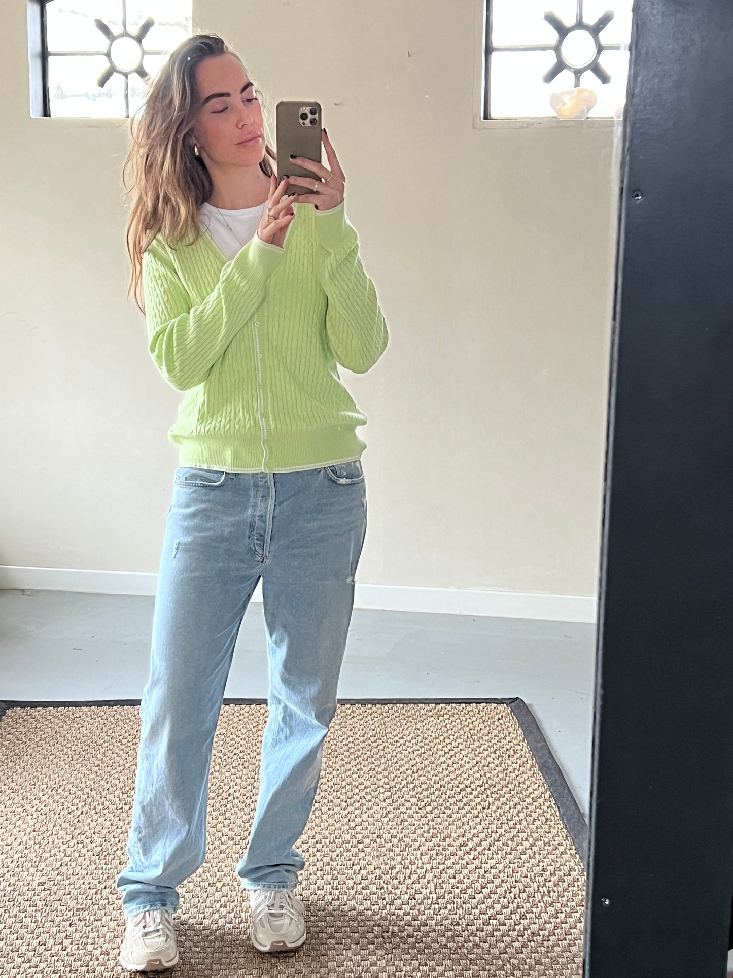 Preloved Appel groene Cardigan Tommy Hilfiger maat XL