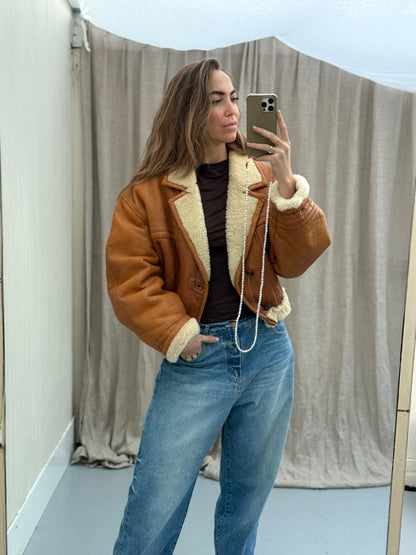Vintage Cropped lammy coat vintage remade shearling