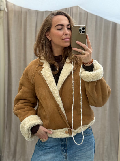 Re-made vintage lammy coat reversible shearling