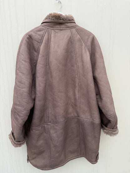 Vintage lammy coat grijs taupe reversible