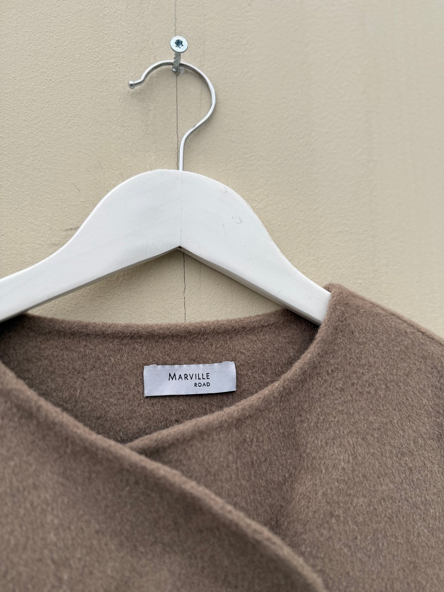 Marville road wollen jas maat xs 34 taupe mantel