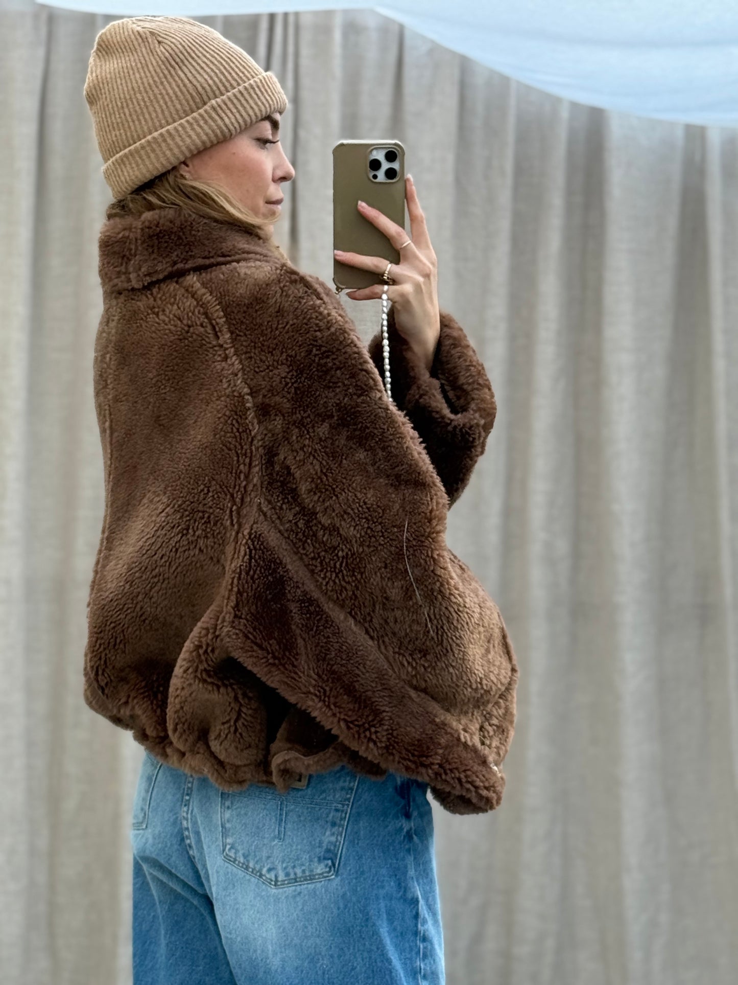 Vintage lammy coat maat L/XL Shearling fluffy