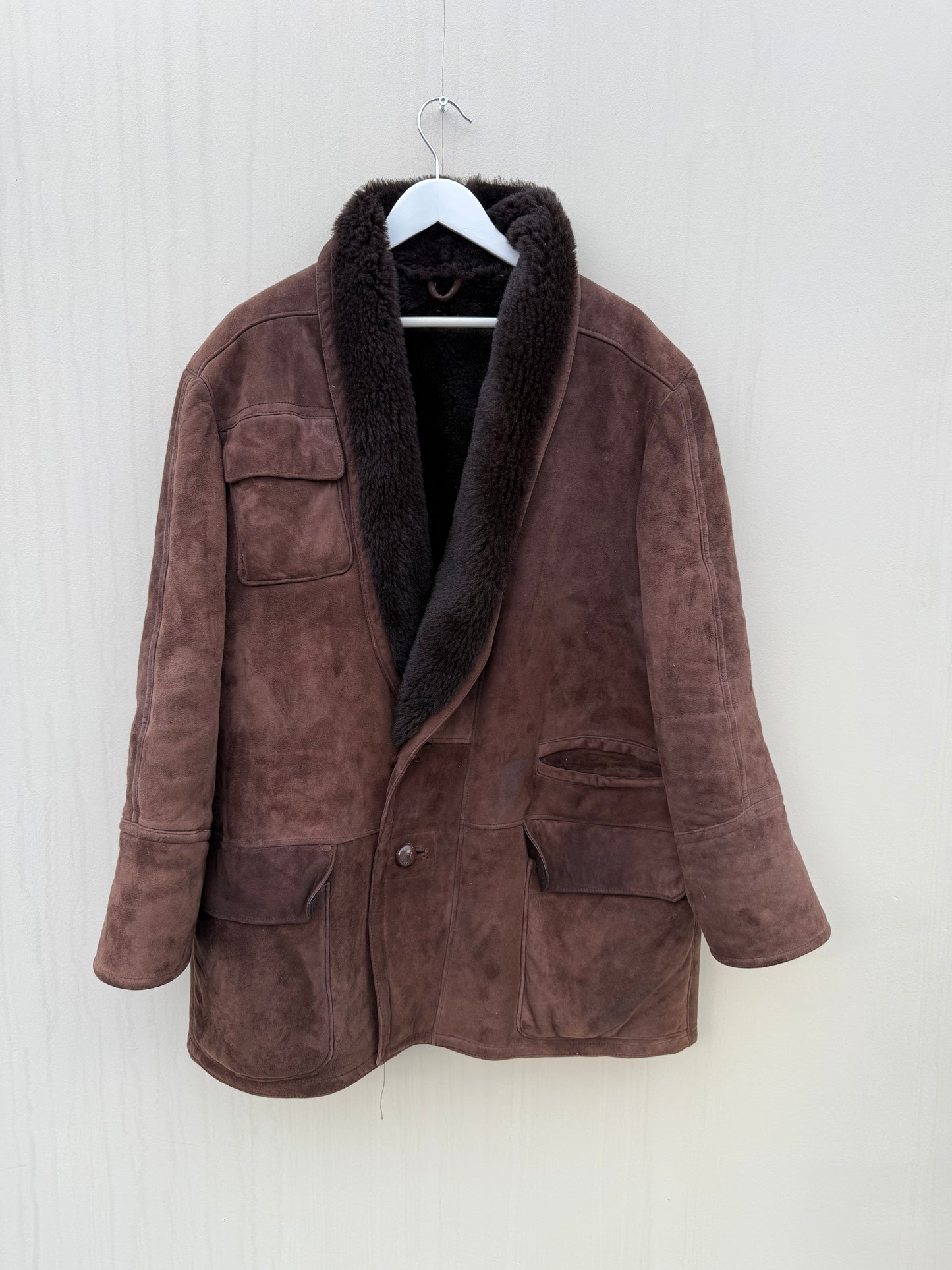 Vintage lammy coat mokka mouse chocolate unisex XXL