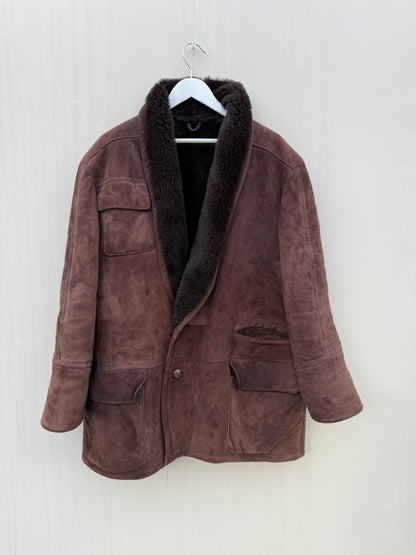 Vintage lammy coat mokka mouse chocolate unisex XXL