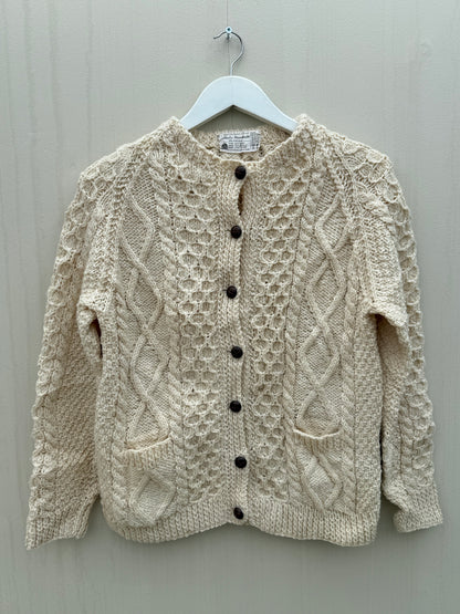 Vintage Aran knitted sweater beige
