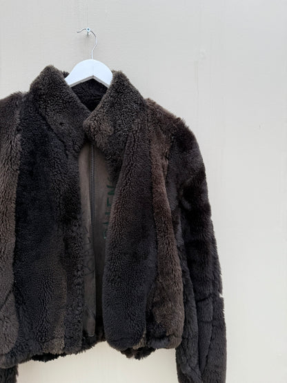 Re-made lammy coat reversible zwart shearling