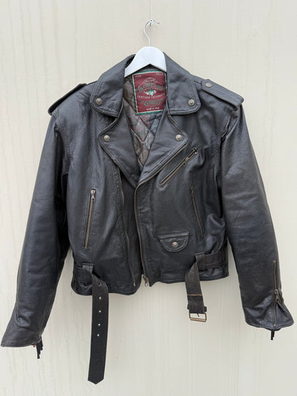 Vintage fringe jacket real leather franje jas