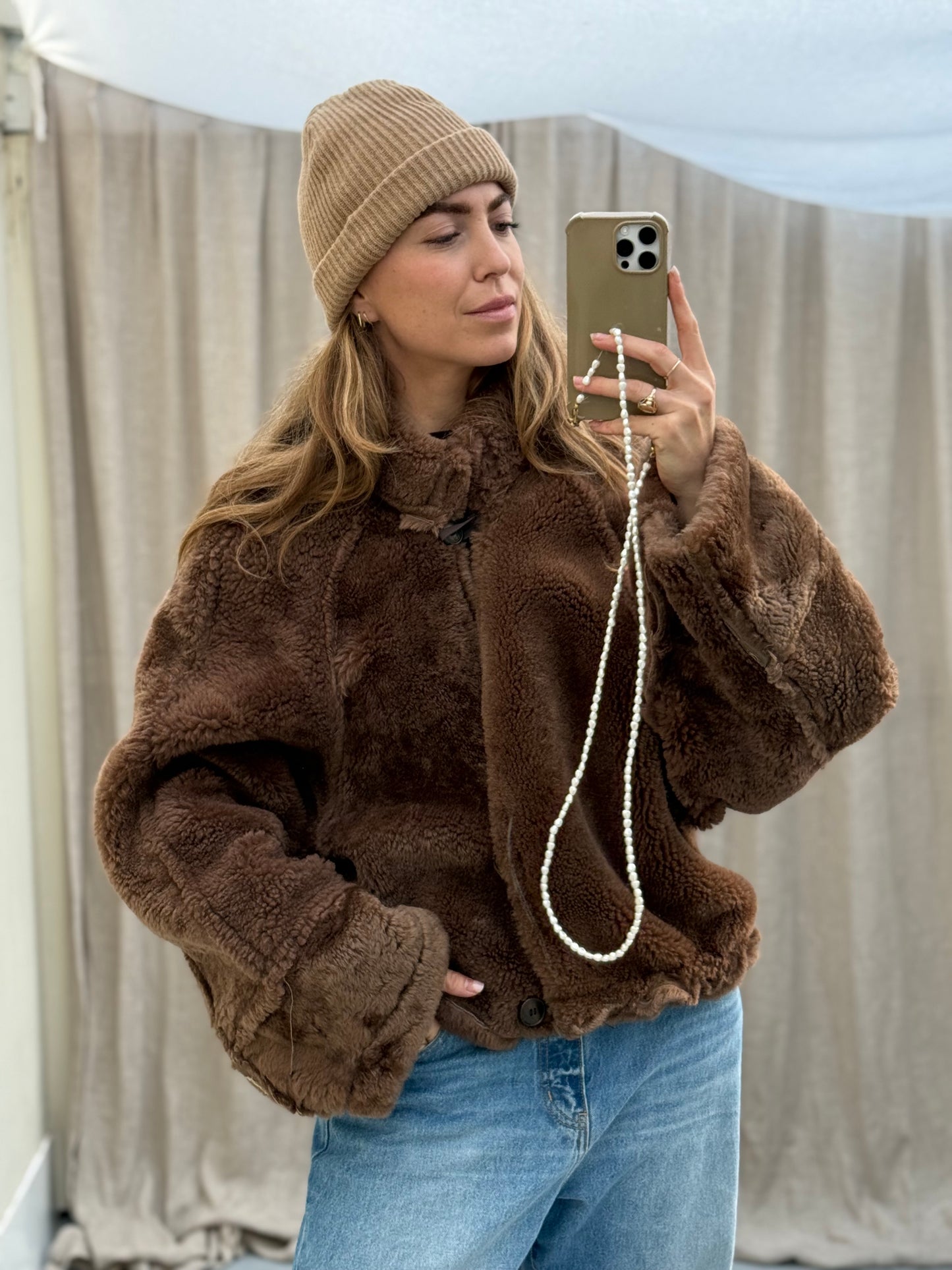 Vintage lammy coat maat L/XL Shearling fluffy