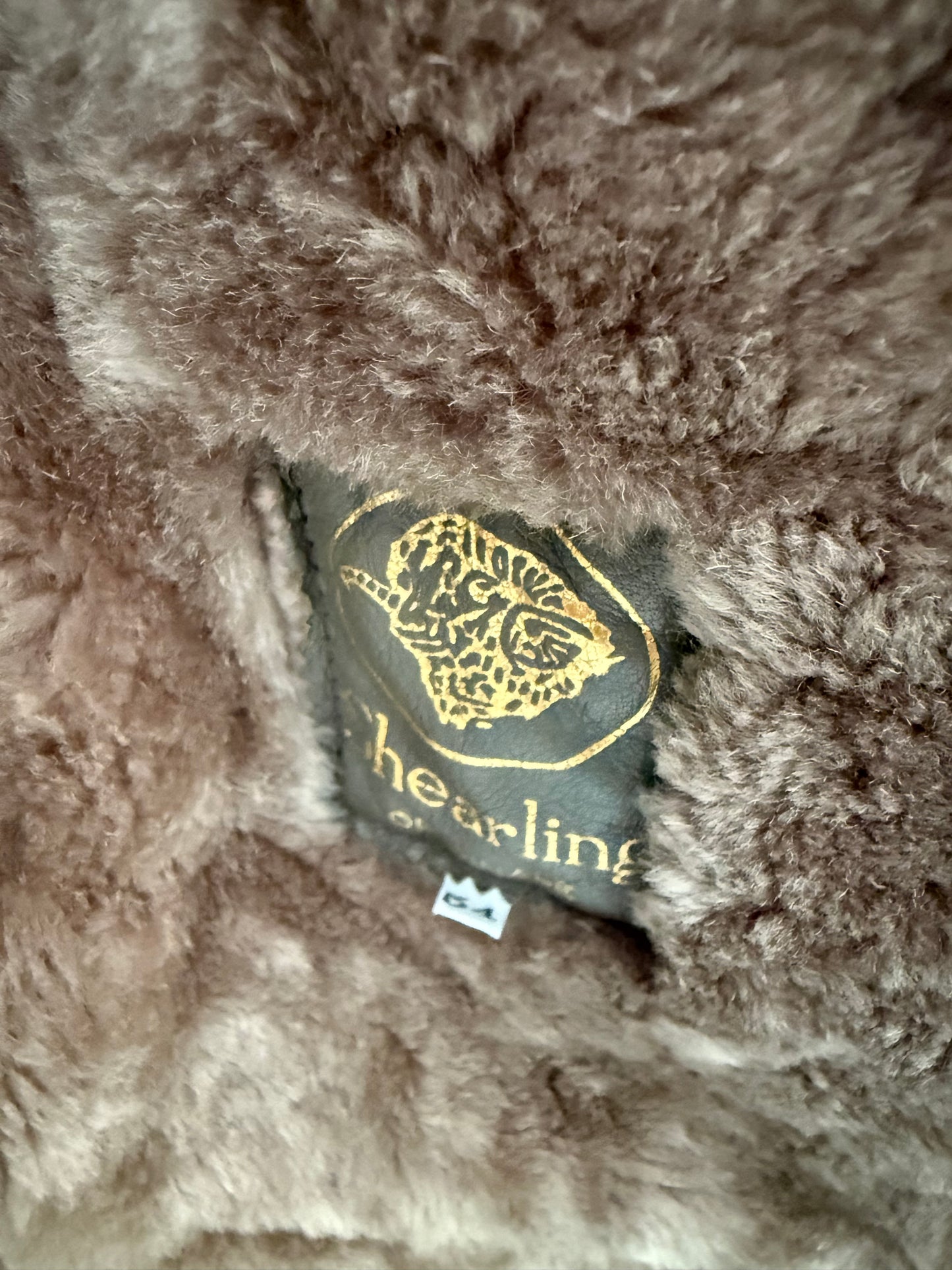 Vintage lammy coat grijs taupe reversible