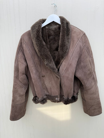 Vintage cropped lammy coat reversible maat S-L