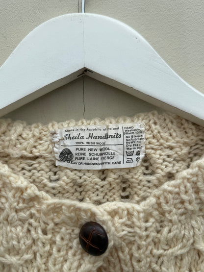 Vintage Aran knitted sweater beige