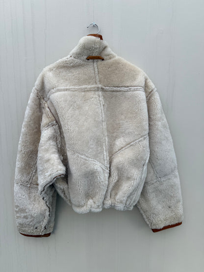 Vintage remade lammy coat reversible maat M/L