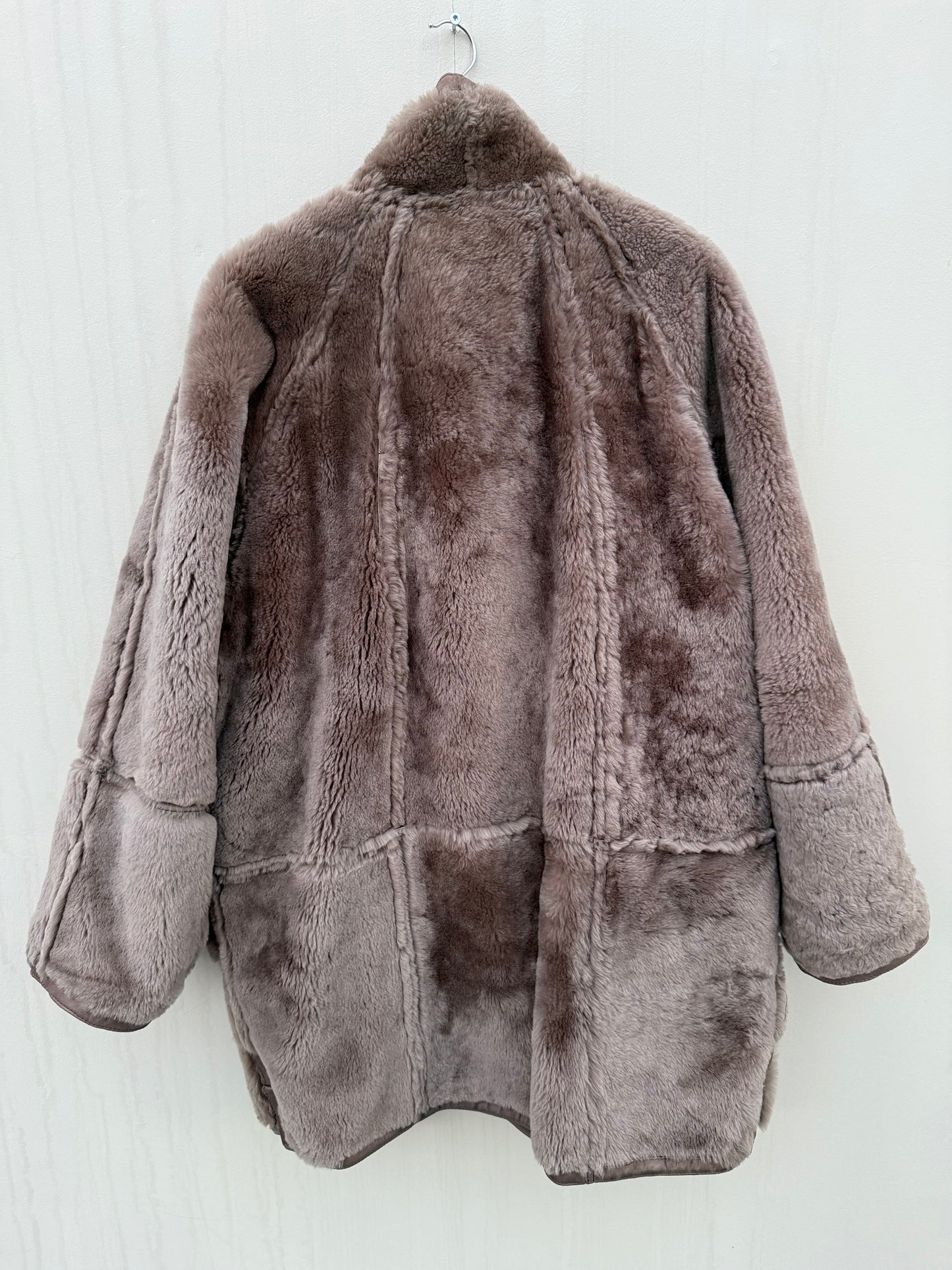 Vintage lammy coat grijs taupe reversible