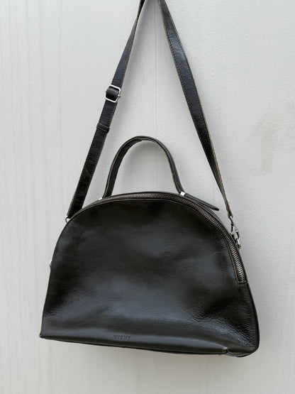 MYOMY moon bag donkergroen autumn leer