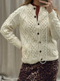 Vintage Aran knitted sweater beige