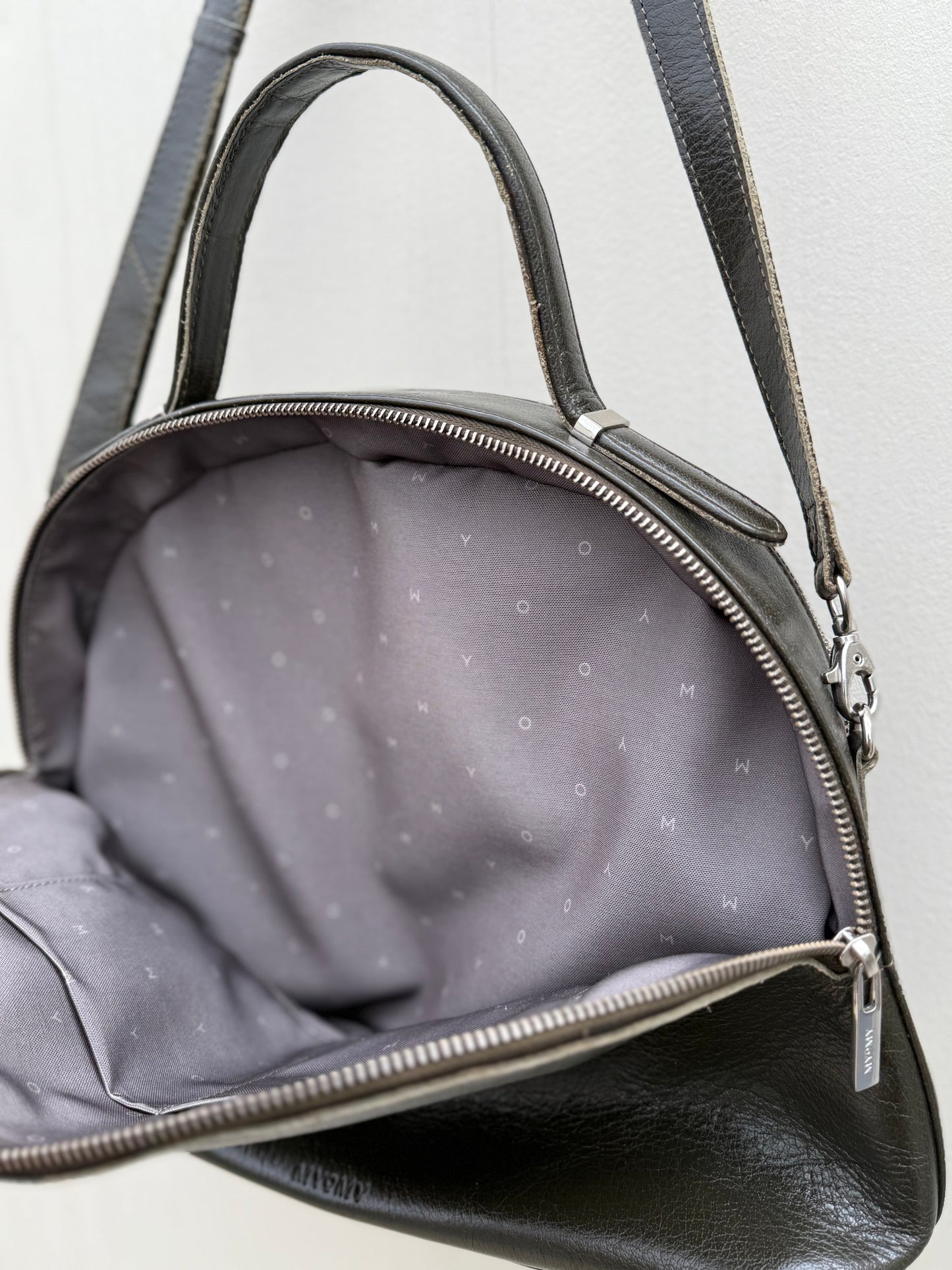MYOMY moon bag donkergroen autumn leer