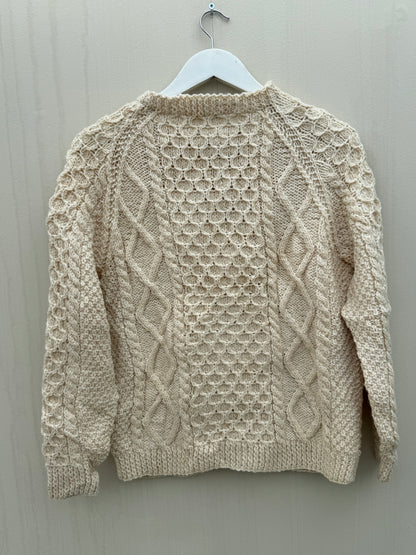 Vintage Aran knitted sweater beige
