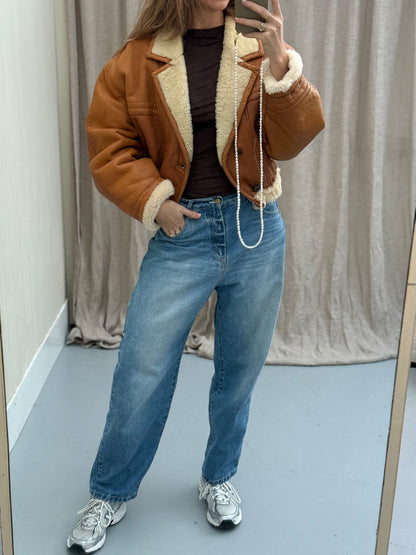 Vintage Cropped lammy coat vintage remade shearling