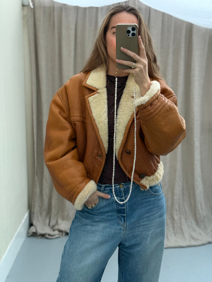 Vintage Cropped lammy coat vintage remade shearling